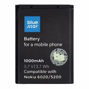 Aku jaoks Nokia 6020 / 5200 / 5300 / 3220 / 5140 1000 mAh Sinine Star Premium