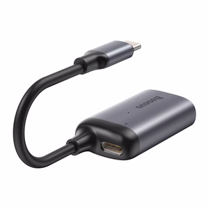 Baseus Adapter HUB - tüüp C to VGA + tüüp C PD - (CAHUB-O0G) dark hall