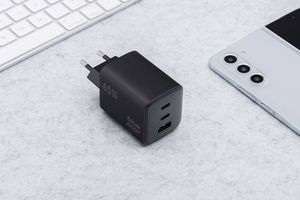 Phone charger sinine Star GaN 2 x USB C + USB A QC4.0 PD 4A 65W VT-43 must