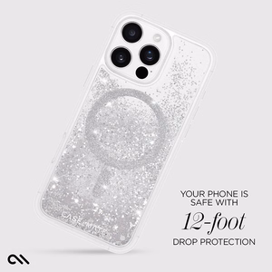Case-Mate Waterfall MagSafe ümbris seadmele iPhone 16 Pro Max, hõbedane