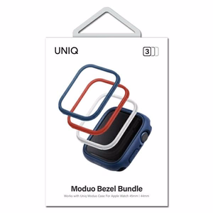 Frame jaoks Uniq Moduo 3in1 ümbris jaoks Apple Watch 4/5/6/7/8/SE/SE2 44/45mm - sinine, punane, valge