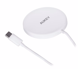 AUKEY Aircore Magnetic LC-A1 juhtmevaba magnetiline Qi laadija USB-C 15W valge