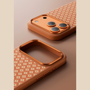 Benks Magnetic Armor Pro Armor Grid Kevlar чехол с металлической рамкой 600D (C.K.FL.AP.GD.F070) для Iphone 17 Pro Max, оранжевый
