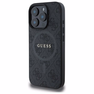 Guess 4G Ring Classic Logo MagSafe ümbris jaoks iPhone 16 Pro Max - must