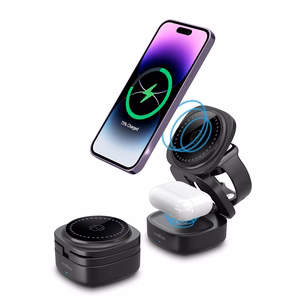 Maxlife MXWC-06 magnetiline traadita laadija 15W must 3in1