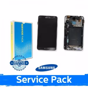 LCD ekraan Samsung N7505 Note 3 Neo raamiga / valge / (Service Pack)