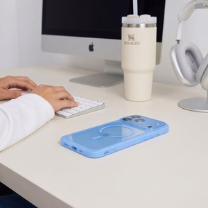 Tech-Protect MagPeak MagSafe CC ümbris mudelile iPhone 18 Pro / 17 Pro – läbipaistev sinine