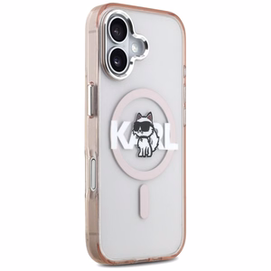 KARL LAGERFELD ümbris jaoks IPHONE 17 compatible with MagSafe KLHMP17SHGCHGKBP (IML Choupette Sketch Logo) roosa