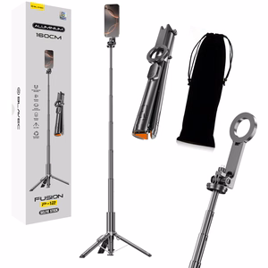 Blavec Selfie Stick Aluminium Fusion P-12 Magsafe Auto pop tripod + remote control 1,60 metres (SSFP12-MTRAPB160) black