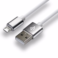 everActive cable USB 1m - valge, silicone, quick charge, 2,4A - CBS-1MW