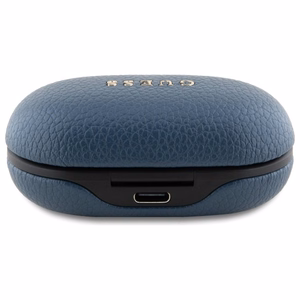 Guess Bluetooth kõrvaklapid GUTWSPGTSPSB TWS + docking station sinine/sinine Grained Classic Logo