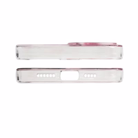 Marmorist korpus iPhone 12 Pro jaoks Marmorist roosa geeliga ümbris