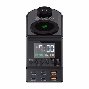 Blitzwolf BW-FW10 alarm clock with charger 2xUSB-A, 4xUSB-C, 240W