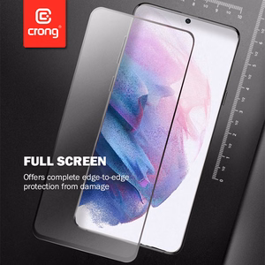 Crong 7D Nano Flexible Glass 9H hübriidne ekraaniklaas seadmele Samsung Galaxy S21+