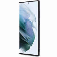 Karl Lagerfeld 3D Rubber Glitter Logo ümbris jaoks Samsung Galaxy S24 Ultra - must