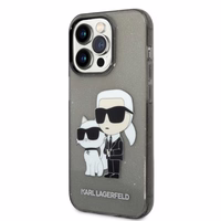 Karl Lagerfeld Glitter Karl&Choupette ümbris jaoks iPhone 14 Pro Max - must