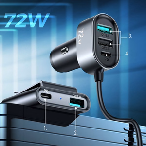 Joyroom car Laadija 2xPD + 2xQC3.0 72W 1.5m must (JR-CL05)