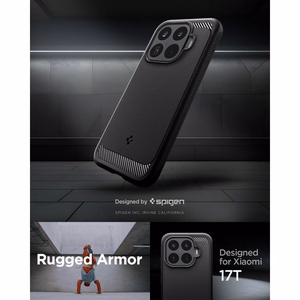 Spigen Rugged Armor ümbris Xiaomi 17T jaoks, mattmust