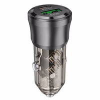 Car laadija Borofone BZ25 38W USB-C/USB-A must