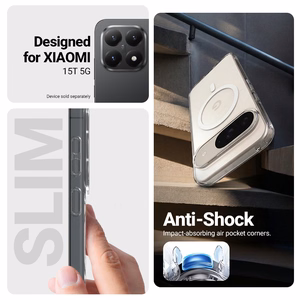 Crong Hybrid Clear Magnetic MagSafe ümbris seadmele Xiaomi 15T, läbipaistev