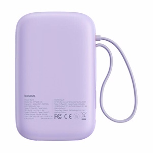 Baseus QPow 2 10000mAh 30W 2xUSB-C внешний аккумулятор (фиолетовый)