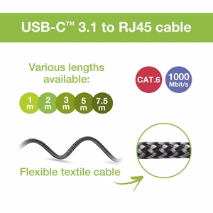 Techly ICOC U3C-RJ45-010 võrgukaabel Hõbedane, Must 1 m Cat6 F/UTP (FTP)
