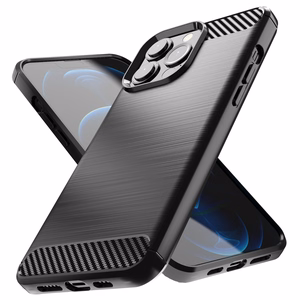 Carbon Case Paindlik kate TPU ümbris iPhone 13 Pro Max jaoks must