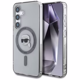 Ümbris Karl Lagerfeld Button Karl Head Printed Logo MagSafe Samsung Galaxy S25 must