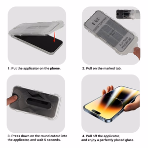 Закалённое стекло Full Glue Easy-Stick Box для Iphone 16 Pro Max чёрный