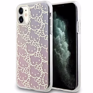 Hello Kitty IML Gradient Electrop Crowded Kitty Head Ümbris jaoks iPhone 11 / Xr - Roosa