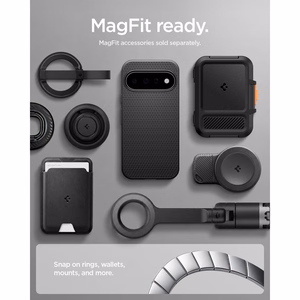 Spigen Liquid Air Mag MagSafe ümbris mudelile Google Pixel 11, mattmust
