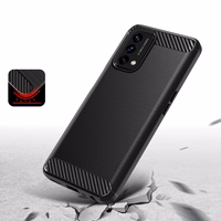 Carbon Case Paindlik kate OnePlus Nord N200 5G musta värvi jaoks