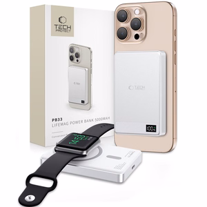 Powerbank Tech-Protect PB33 LifeMag MagSafe 5000mAH - hõbedane