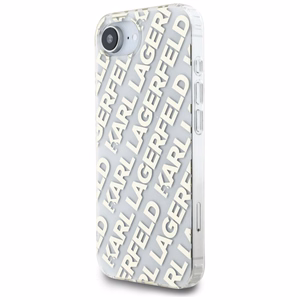 Karl Lagerfeld IML Repeat Logo iPhone 16e Ümbris - Kuldne