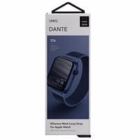 UNIQ rihm Dante Apple Watch Series 1/2/3/4/5/6/7/8/9/SE/SE2/SE3 38/40/41mm roostevaba teras sinine/koobalt sinine