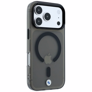 BMW Sign Frosted IML & MetalL Logo MagSafe ümbris mudelile iPhone 17 Pro Max / 18 Pro Max – must