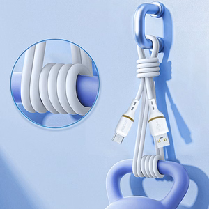 Dudao L25T USB-A - USB-C Силиконовый кабель 5A 1м - белый