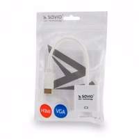 SAVIO HDMI (M) TO VGA (F) ADAPTER valge CL-201