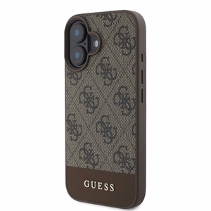 Guess 4G Bottom Stripe iPhone 16 Ümbris - Brown