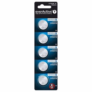 Liitium mini akud everActive CR2016 blisterpakend 5 tk.