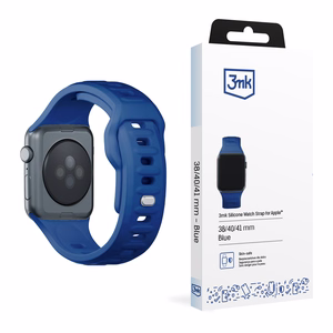 3mk silikoonrihm Apple Watchile, 38/40/41/42 mm, sinine, väike suurus