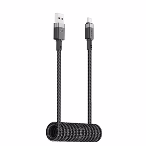 Acefast C14-04 USB-A - USB-C kaabli vedru 480Mb/s 3A 1.2m - must