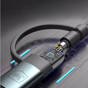 3mk Hyper Cable N-SERIES 2 in 2 USB-A / USB-C ja USB-C / Lightning 1.2m QC 3.0 9V/2A 60W - must