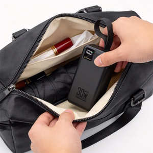 Wozinsky W8-B 50000mAh 30W akupank, 2xUSB-A, 2xUSB-C, USB micro, taskulambiga, must