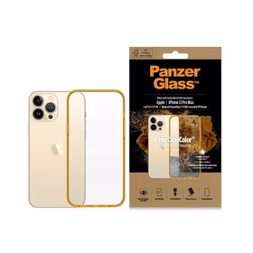 PanzerGlass ClearCase Antibacterial Military Grade Certified Ümbris jaoks iPhone 13 Pro Max - Läbipaistev Kollane