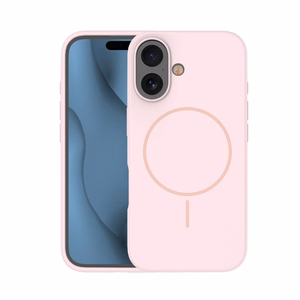 Silikoon Thin Mag ümbris for iPhone 16e / 17e heleroosa
