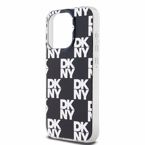 DKNY IML Checkered Mono Pattern ümbris jaoks iPhone 15 Pro Max - must
