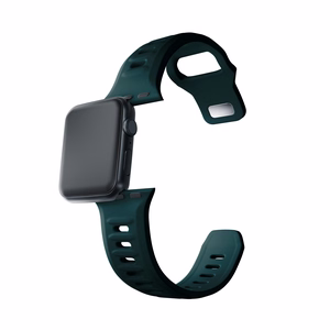 3mk silikoonrihm Apple Watchile, 38/40/41/42 mm, Evergreen, väike suurus