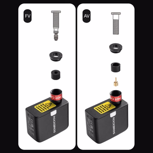 Rockbros 42320008001 mini elektriline jalgrattapump Schrader / Presta ventiilidele 100PSI - must