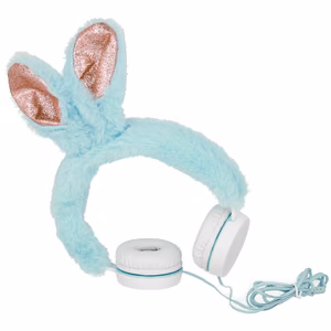 GJBY Plush Rabbit Headphones Blue
